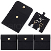 WADORN 4 Sets Square Microfiber Packing Button Bags ABAG-WR0001-09C-1
