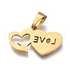 Valentine's Day 304 Stainless Steel Jewelry Sets SJEW-K154-29G-5