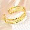 Brass Cuff Bangles for Women BJEW-F498-09G-3