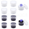 Gorgecraft 10Pcs 2 Colors Round Jewelry Clear Plastic Loose Diamond Storage Box CON-GF0001-15A-1