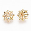 Brass Micro Clear Cubic Zirconia Peg Bails Charms KK-N231-210-NF-2