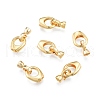 Brass Fold Over Clasps X-KK-A165-01G-2