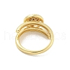 Rack Plated Brass Micro Pave Clear Cubic Zirconia Round with Tree of Life Finger Rings for Women RJEW-Z039-02G-1-3