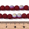 Frosted Opaque Glass Beads Strands GLAA-T032-P6mm-MBB05-4