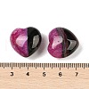 Mother's Day Gifts Natural Agate(Dyed & Heated) Heart Palm Stone G-Q021-04F-3