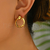 Stylish Geometric Stainless Steel Two-layer Stud Earrings RQ1925-2-1