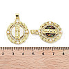 Brass Micro Pave Clear Cubic Zirconia Pendants KK-L213-004G-3