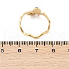 Leaf 304 Stainless Steel Open Cuff Rings RJEW-Z078-05G-5