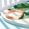 Two Tone Acrylic Curved Tube Beaded Stretch Bracelet BJEW-JB07971-04-2