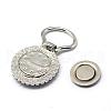 Alloy Rhinestone Snap Magnetic Brooch Making PALLOY-Q315-09-3