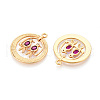 Brass Micro Pave Cubic Zirconia Pendants KK-N263-12G-2