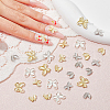 HOBBIESAY 30Pcs 6 Sqtyle Alloy Cabochons MRMJ-HY0002-35-5