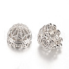 Alloy Bead Cap Rhinestone Settings X-PALLOY-S090-36P-LF-1