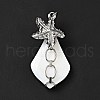 Natural White Shell Pendants SSHEL-C010-08P-2