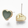Alloy Enamel Stud Earring Findings X-PALLOY-N154-20B-3