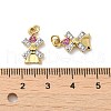 Rack Plating Brass Micro Pave Cubic Zirconia Pendants KK-Q795-13G-3