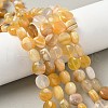 Natural Yellow Botswana Agate Beads Strands G-F790-H04-01-1
