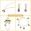 50Pcs 10 Styles Alloy Enamel Pendants ENAM-CJ0003-08-7
