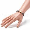 Natural Larvikite Beads Stretch Bracelets BJEW-JB06553-3