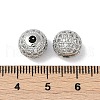 Brass Pave Clear Cubic Zirconia Beads KK-Q030-12P-3