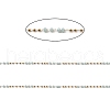 Rondelle Glass Beaded Link Chains CHS-G028-07G-04-2