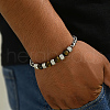 Natural Tiger Eye Round Beaded Bracelets UD5541-4