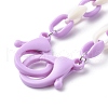 Acrylic Cable Chain Necklaces NJEW-JN03626-4
