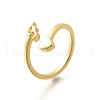 Brass Cuff Rings for Women RJEW-U044-F-4