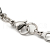 Two Tone 304 Stainless Steel Oval & Teardrop Link Chain Bracelet BJEW-B078-15GP-3