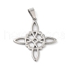 Non-Tarnish 304 Stainless Steel Pendants STAS-D052-04P-1