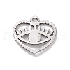 Non-Tarnish 304 Stainless Steel Pendants STAS-E169-21P-2