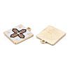 Alloy Enamel Pendants ENAM-T016-15-RS-3