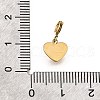 Heart 304 Stainless Steel Pendant Decorations STAS-H202-29G-3