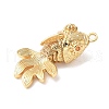 Brass Micro Pave Clear Cubic Zirconia Pendants KK-U064-18C-G-2