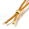 Braided Cotton Cord Slider Bracelet Making MAK-R001-01G-14-3