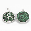 Synthetic Malachite Pendants G-S292-10A-P-2