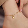 Stainless Steel Charm Anklets for Women WG18C2B-36-1