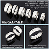 Unicraftale 24Pcs 12 Size Titanium Steel Simple Plain Band Rings Set for Women RJEW-UN0002-59-5