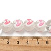 Transparent Glass with Enamel  Beads GLAA-N0028-04B-3