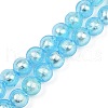 Handmade Silver Foil Glass Beads Strands FOIL-F002-01B-2