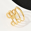 304 Stainless Steel Cuff Rings RJEW-P153-05G-1