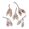Natural Amethyst Lace Agate Pendants G-A244-09A-1