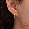 Real 18K Gold Plated 925 Sterling Silver Hoop Earrings OB9176-1-3