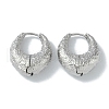 Texture Rings Brass Hoop Earrings for Women EJEW-H006-06C-P-1
