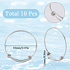 SUNNYCLUE 10Pcs Adjustable 201 Stainless Steel Expandable Bangle Making STAS-SC0008-09-2