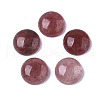 Natural Strawberry Quartz Gemstone Cabochons G-T020-18mm-16-1