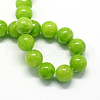 Natural Dyed Yellow Jade Gemstone Bead Strands G-R271-8mm-Y12-3