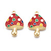 Autumn Theme Rack Plating Alloy Enamel Pendants ENAM-N055-056B-2