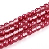 Baking Painted Transparent Glass Beads Strands DGLA-N011-4mm-06-1