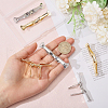 CHGCRAFT 6Pcs 2 Colors Iron Tie Clip FIND-CA0009-89-3